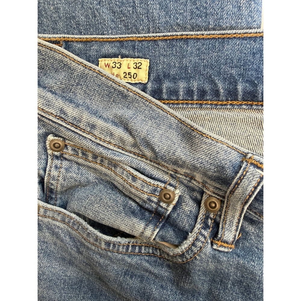 J.Crew 250 Slim Fit Jeans Mens 33x32 Medium Wash Blue Denim Pants - Picture 3 of 9